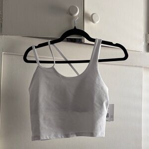 Beyond Yoga White Strappy Crop Top